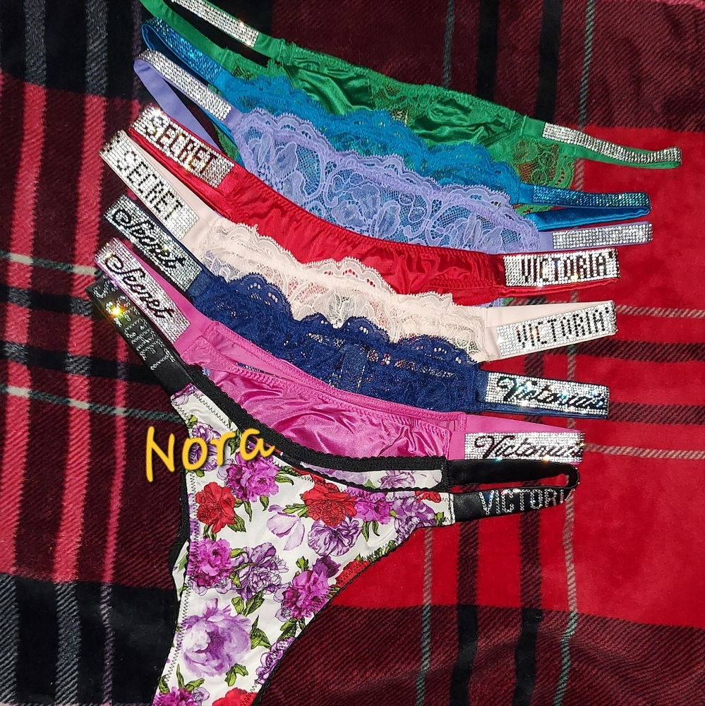 Victoria secret Shine strap Panties lot size Medium